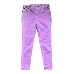 🆕 Cat & Jack Light Purple Snap Front Super Stretch Legging Jeans Size 16